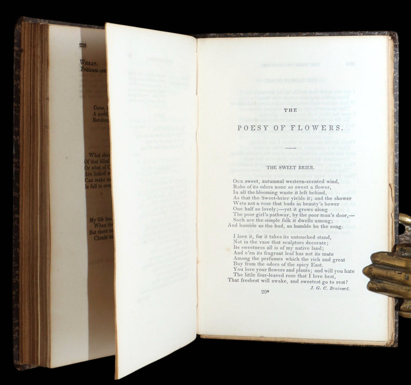 1847 Rare Book - Flora’s Interpreter by Sarah Josepha Hale, Hand-Colored Plates