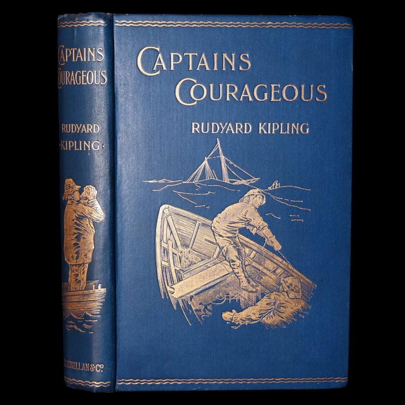 1897 First UK Edition, 2nd Printing - Captains Courageous by Rudyard Kipling