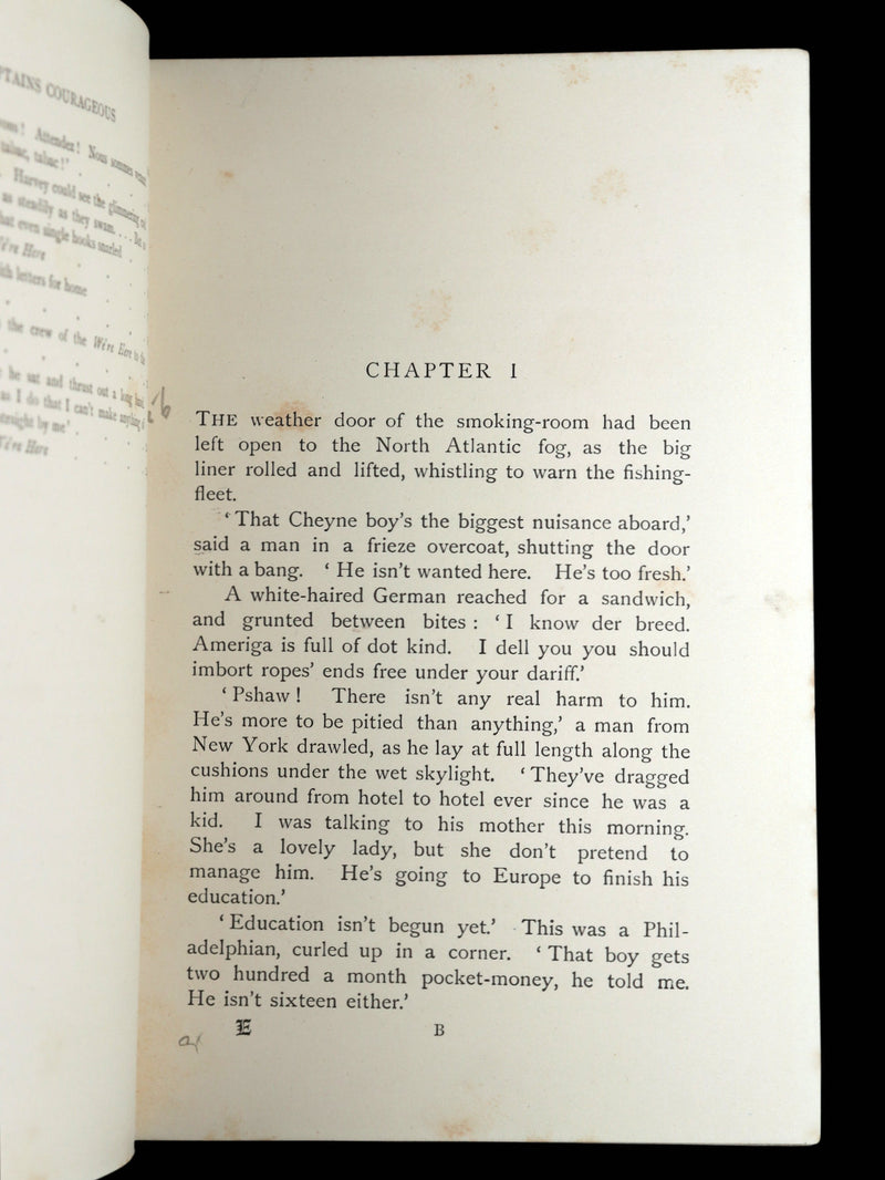 1897 First UK Edition, 2nd Printing - Captains Courageous by Rudyard Kipling