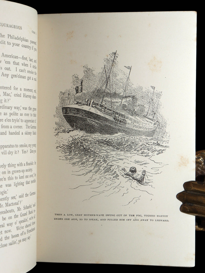 1897 First UK Edition, 2nd Printing - Captains Courageous by Rudyard Kipling