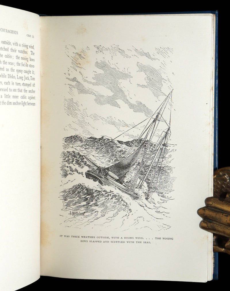 1897 First UK Edition, 2nd Printing - Captains Courageous by Rudyard Kipling
