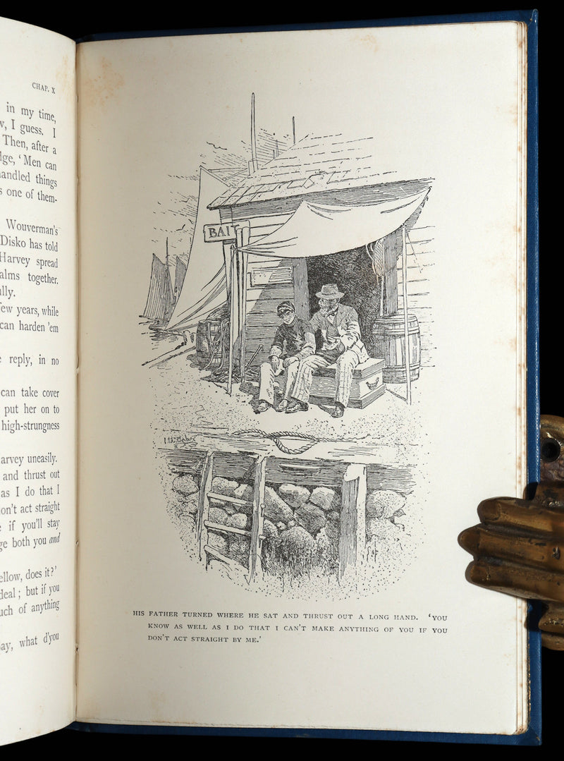 1897 First UK Edition, 2nd Printing - Captains Courageous by Rudyard Kipling