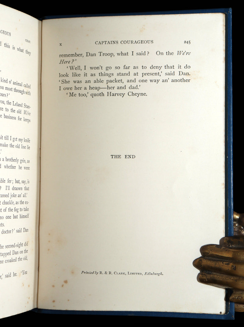 1897 First UK Edition, 2nd Printing - Captains Courageous by Rudyard Kipling