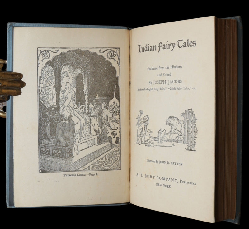 1907 Rare Book - Indian Fairy Tales. Gathered from the Hindoos, Illustrated