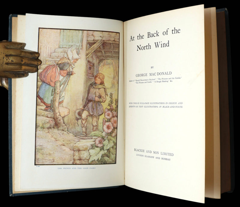 1911 Rare Book - At the Back of the North Wind Illustrated by Frank C. Pape