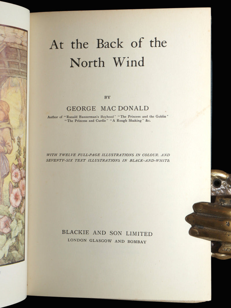 1911 Rare Book - At the Back of the North Wind Illustrated by Frank C. Pape
