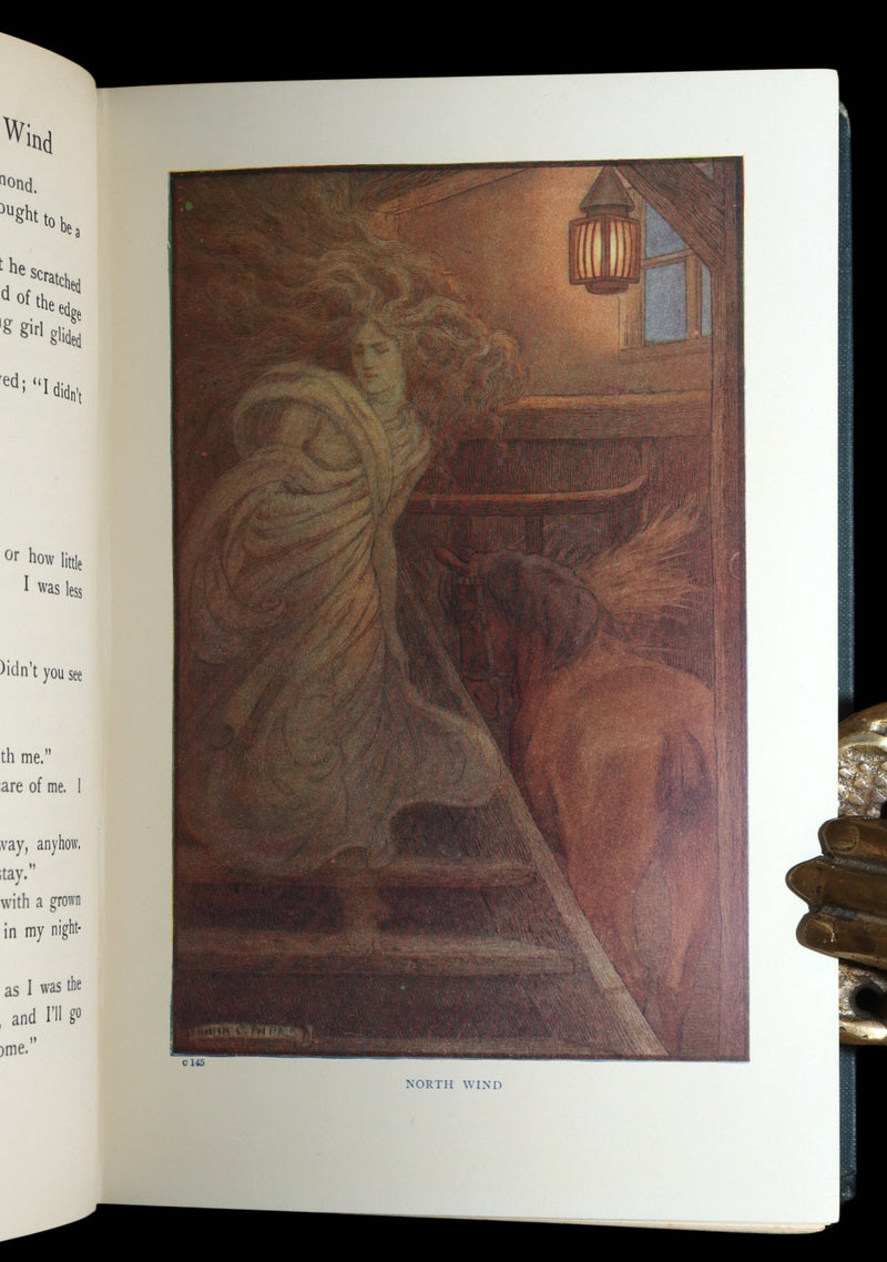 1911 Rare Book - At the Back of the North Wind Illustrated by Frank C. Pape