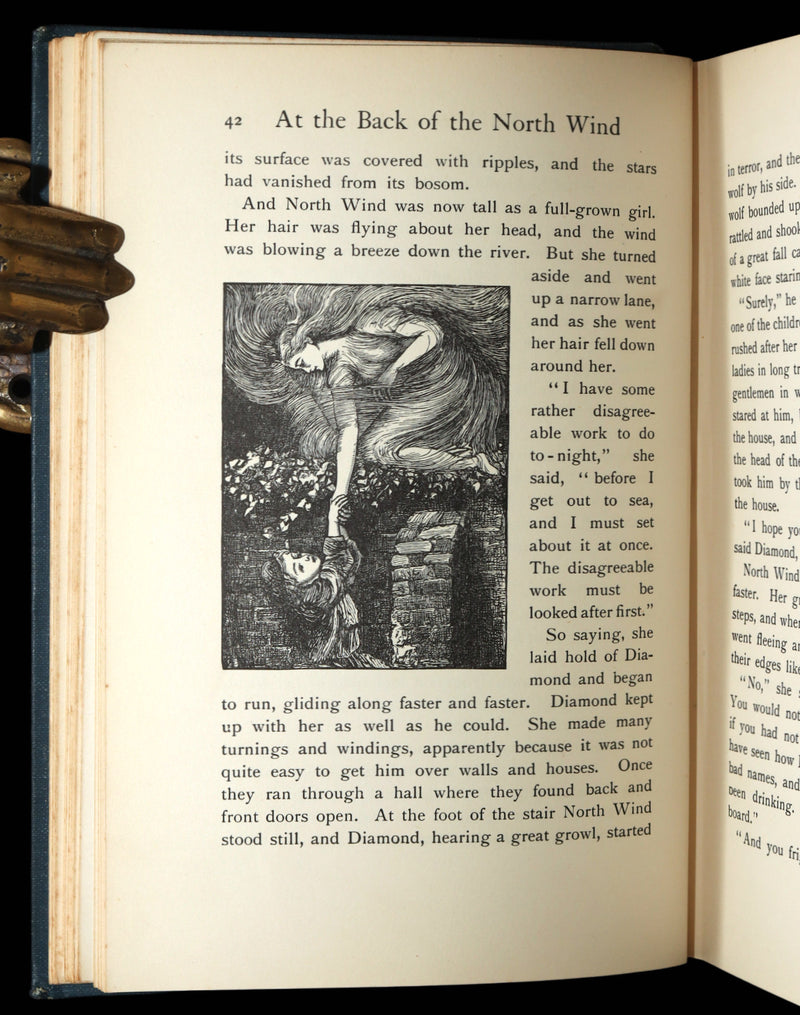1911 Rare Book - At the Back of the North Wind Illustrated by Frank C. Pape