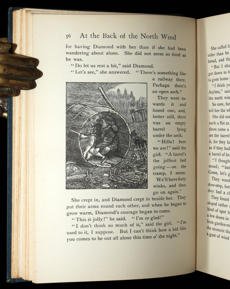 1911 Rare Book - At the Back of the North Wind Illustrated by Frank C. Pape