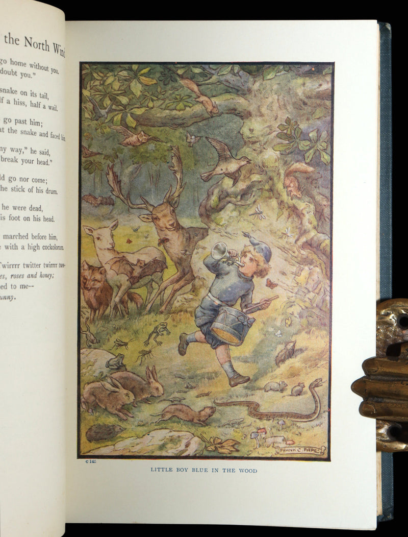 1911 Rare Book - At the Back of the North Wind Illustrated by Frank C. Pape