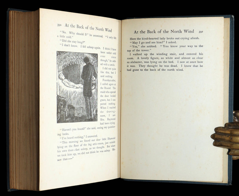 1911 Rare Book - At the Back of the North Wind Illustrated by Frank C. Pape