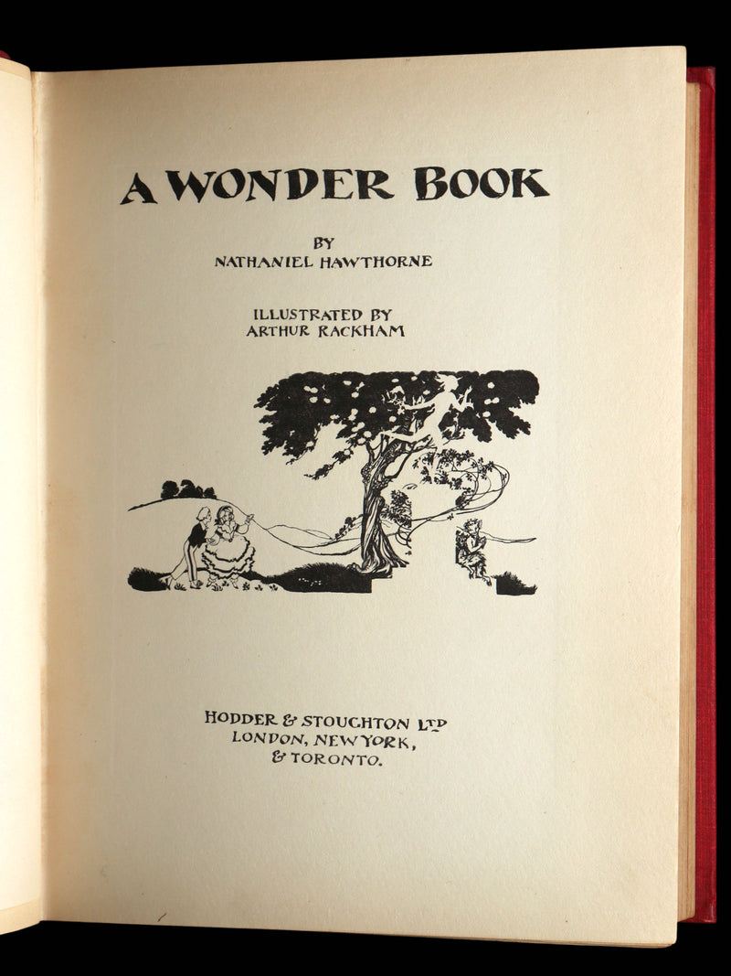 1922 Rare First Edition - Hawthorne's Wonder Book illustrated by Arthur Rackham