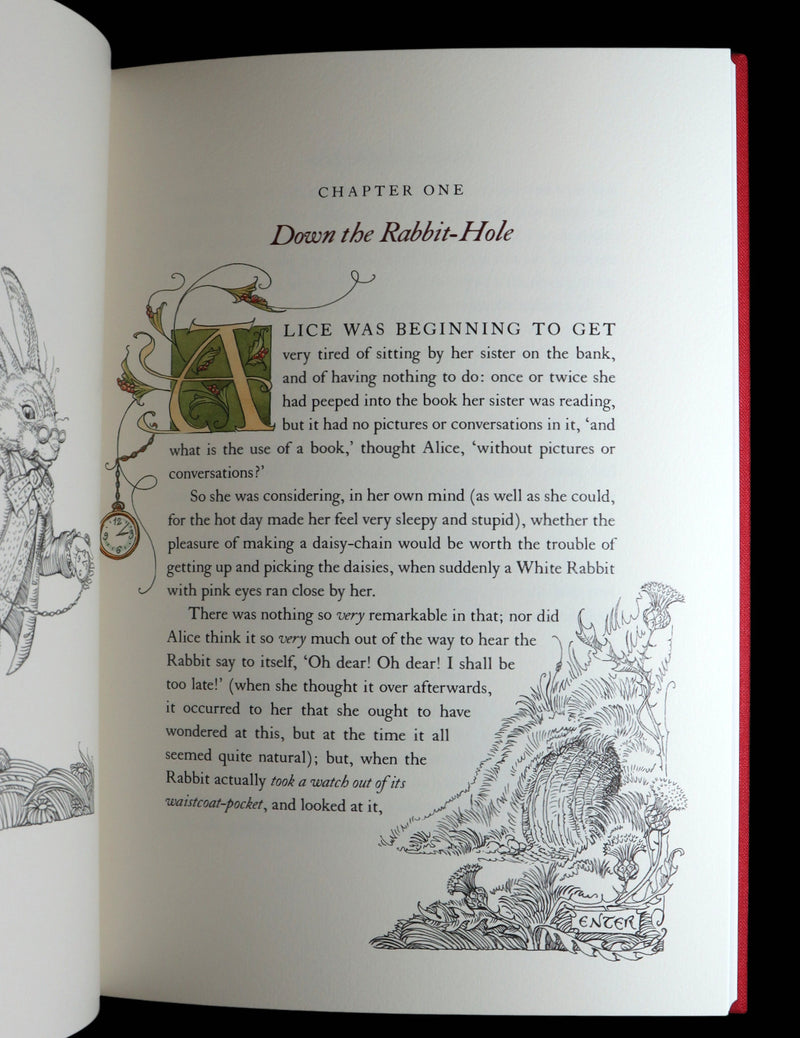 2019 Signed First Edition - Alice in Wonderland, Charles van Sandwyk Illustrator