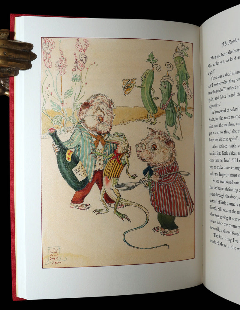 2019 Signed First Edition - Alice in Wonderland, Charles van Sandwyk Illustrator