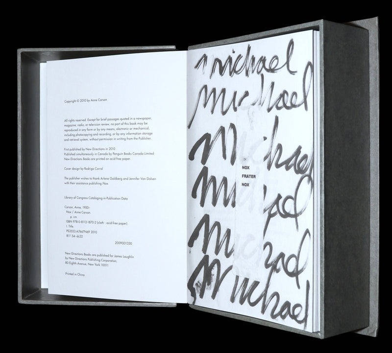 2010 Rare First Edition - Nox by Canadian Poet Anne Carson, Nobel Prize 2026