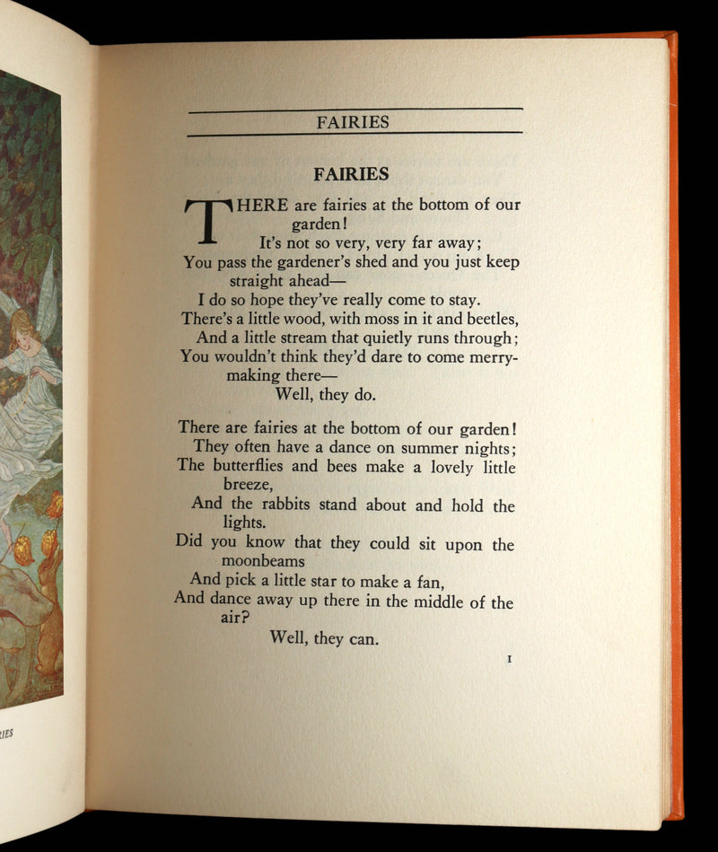 1923 Rare First Edition - The Rose Fyleman Fairy Book Illustrated by H.T. Miller