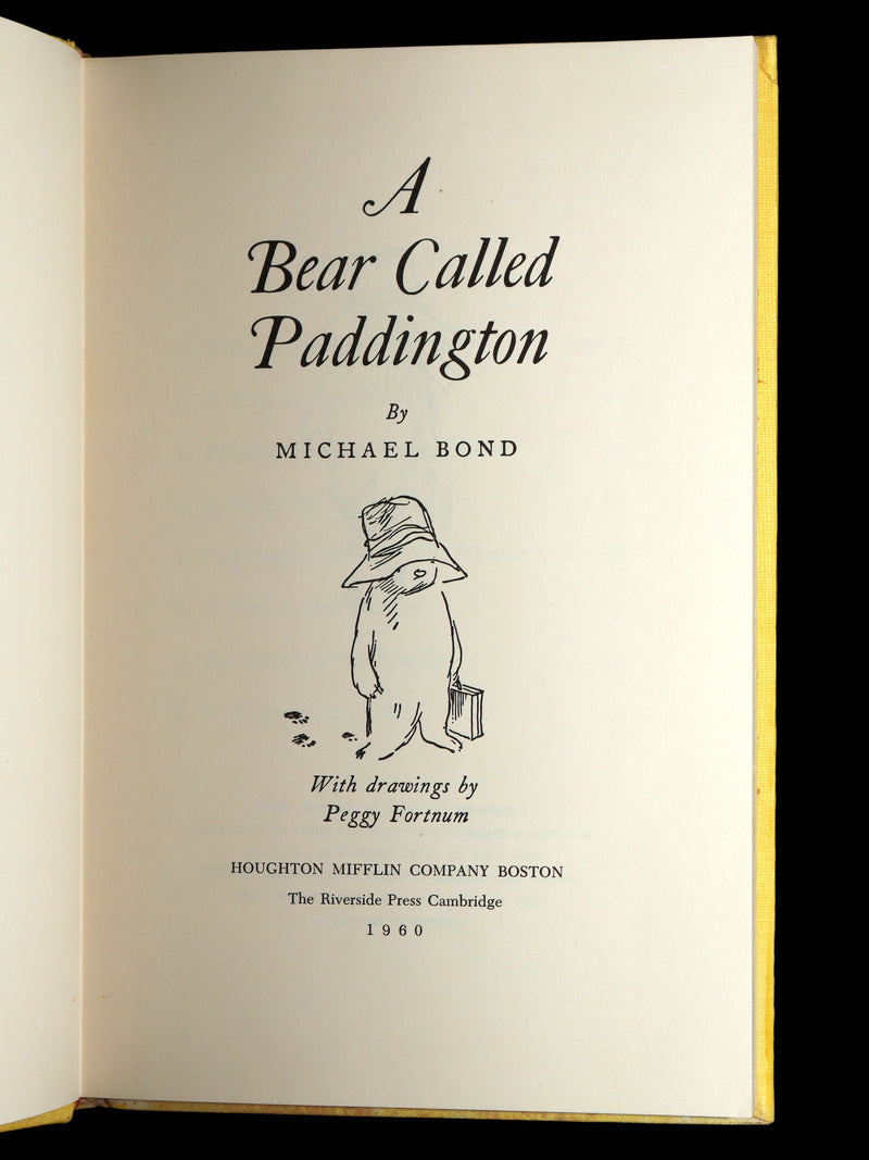 1960 First US Edition - A Bear Called Paddington by Michael Bond