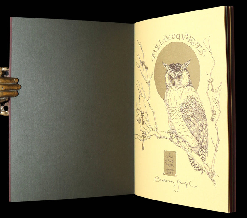 2012 Rare Signed 1stED - Full Moon Eyes; Ode to Owls by Charles van Sandwyk