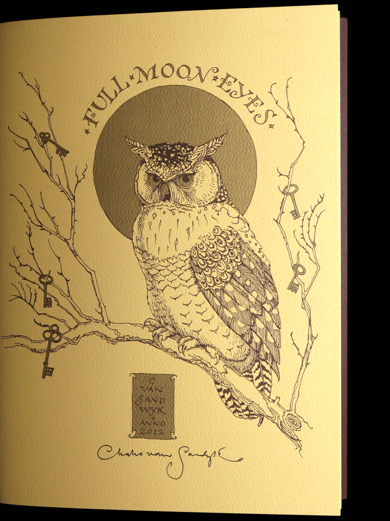 2012 Rare Signed 1stED - Full Moon Eyes; Ode to Owls by Charles van Sandwyk