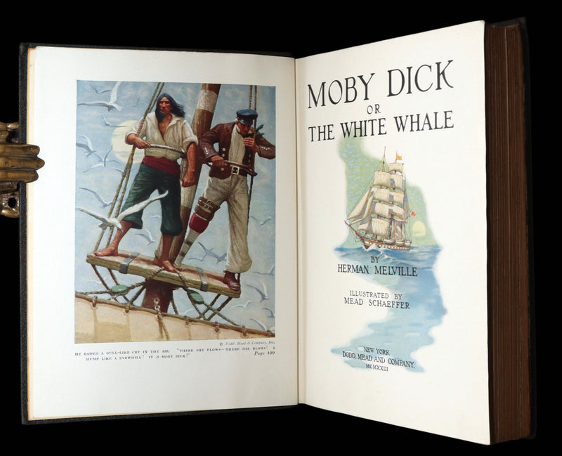 1923 Rare Book - Moby Dick or The White Whale illustrated by Mead Schaeffer