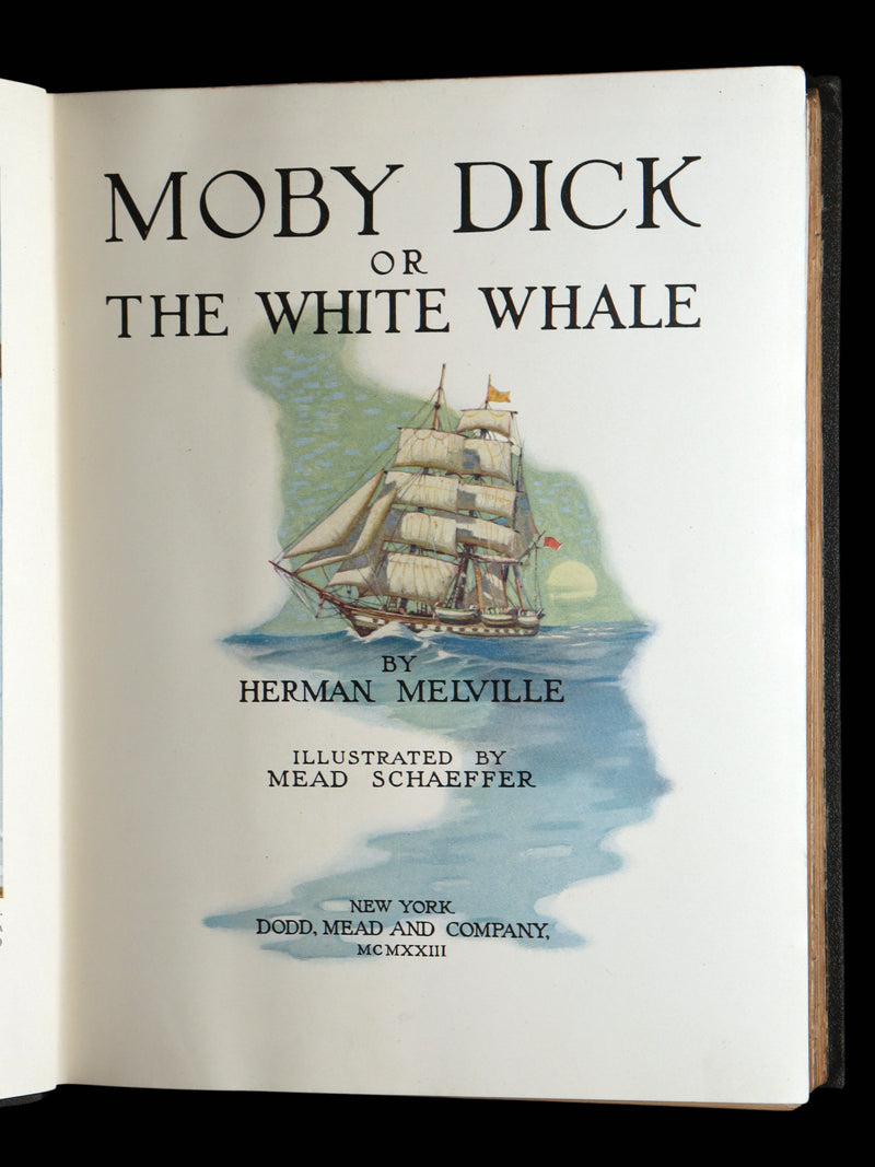 1923 Rare Book - Moby Dick or The White Whale illustrated by Mead Schaeffer