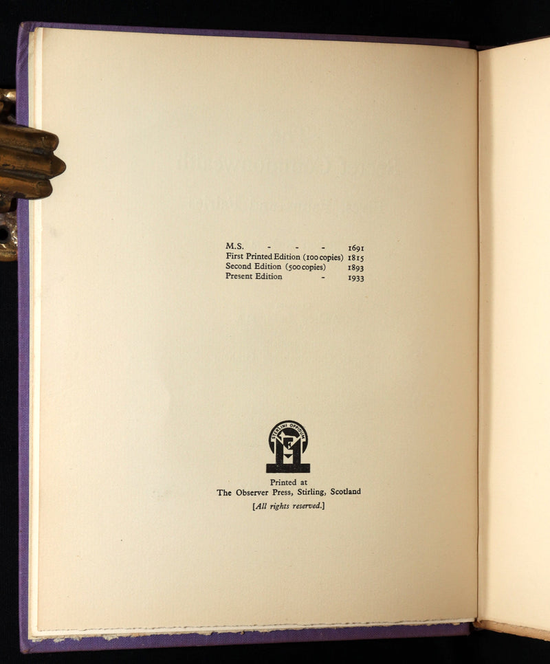 1933 Scarce Book- The Secret Commonwealth of Elves, Fauns and Fairies by R. Kirk