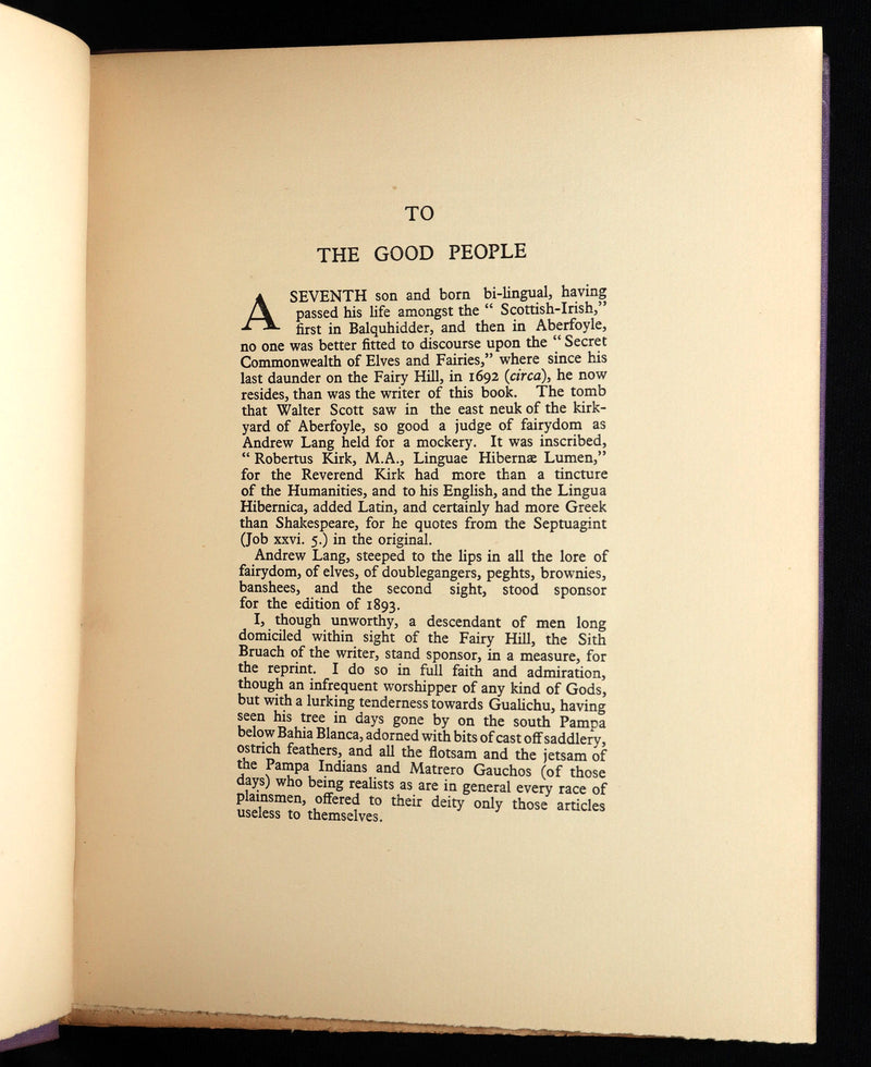 1933 Scarce Book- The Secret Commonwealth of Elves, Fauns and Fairies by R. Kirk