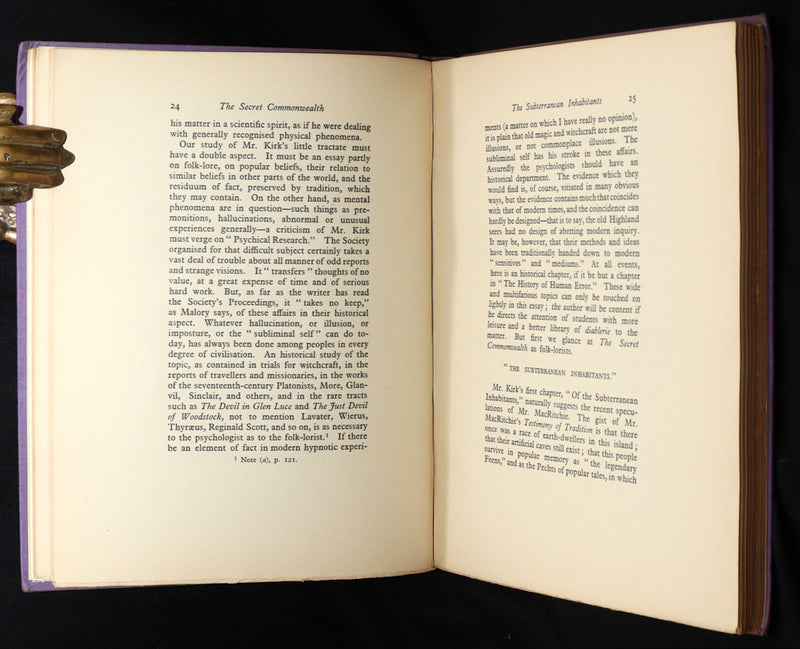 1933 Scarce Book- The Secret Commonwealth of Elves, Fauns and Fairies by R. Kirk
