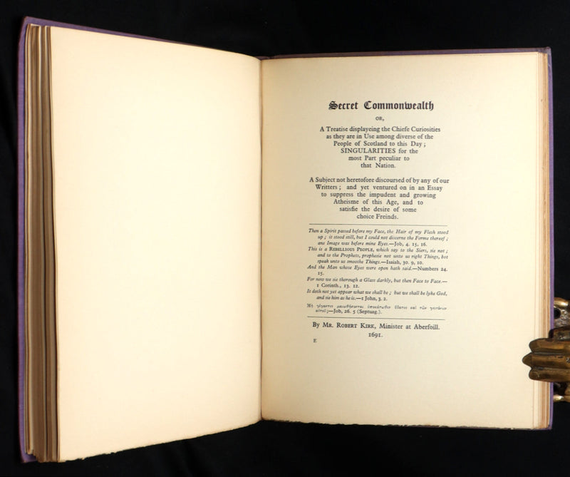 1933 Scarce Book- The Secret Commonwealth of Elves, Fauns and Fairies by R. Kirk