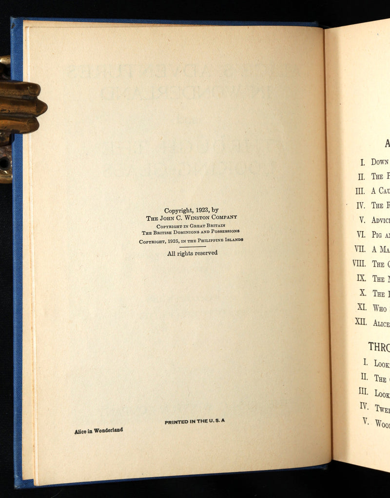 1923 First Edition illustrated by Edwin John Prittie - Alice in Wonderland