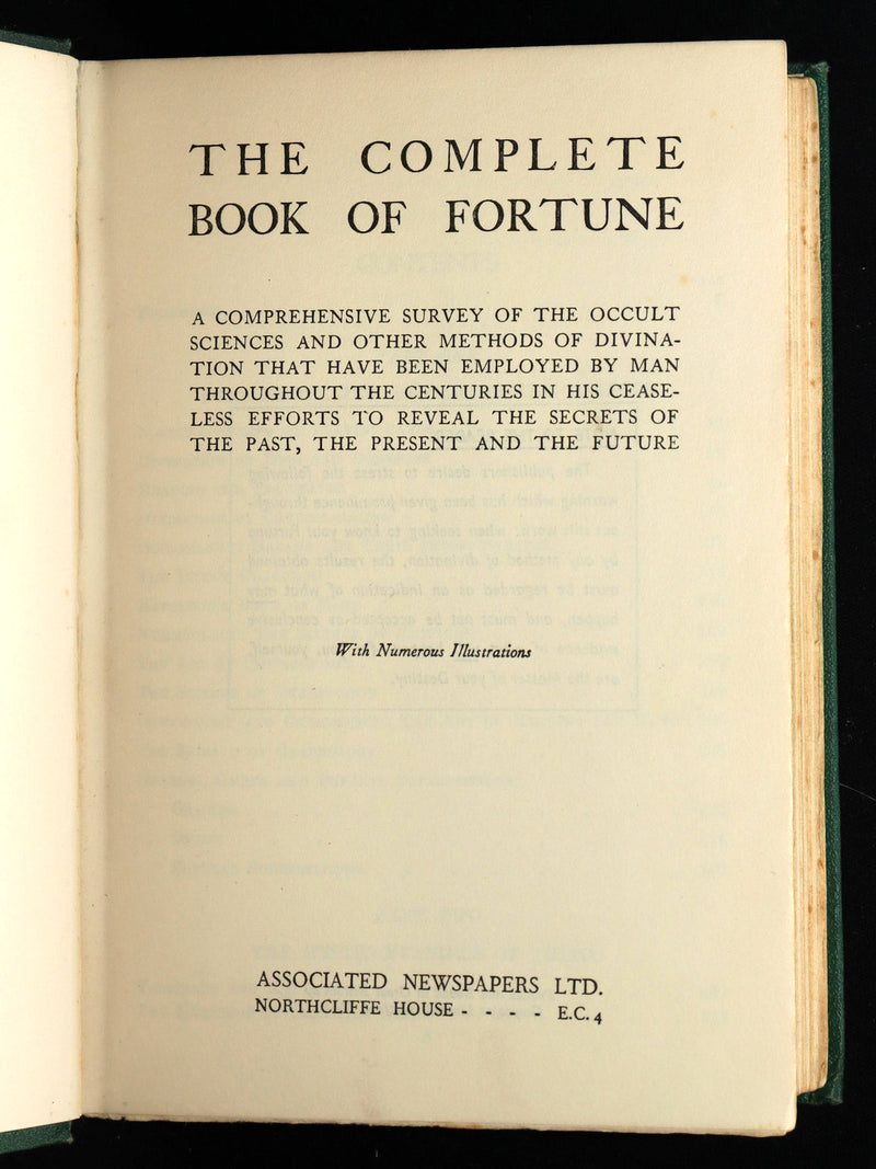 1935 Rare Book - The Complete Book of Fortune and Other Methods Of Divination