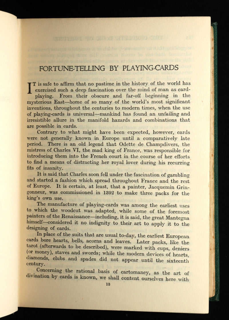 1935 Rare Book - The Complete Book of Fortune and Other Methods Of Divination