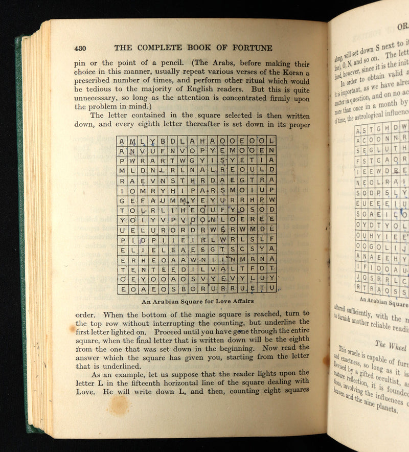 1935 Rare Book - The Complete Book of Fortune and Other Methods Of Divination