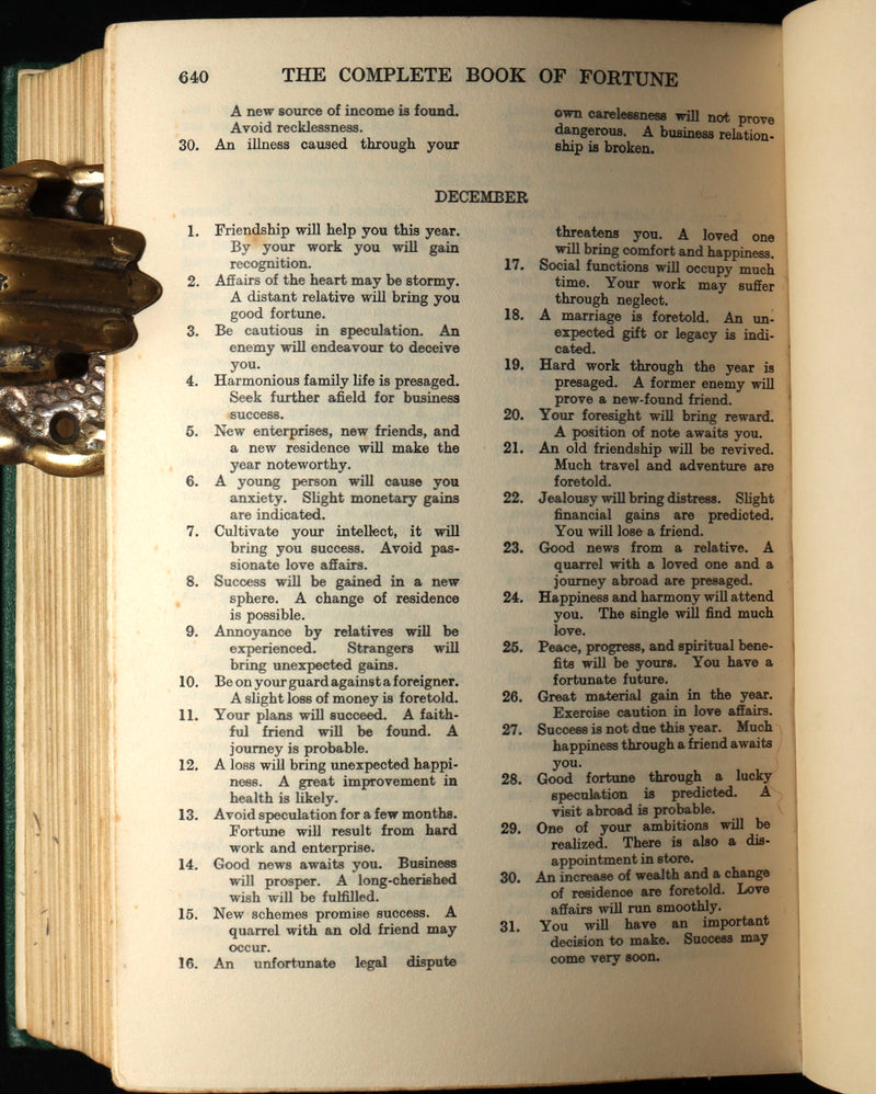 1935 Rare Book - The Complete Book of Fortune and Other Methods Of Divination
