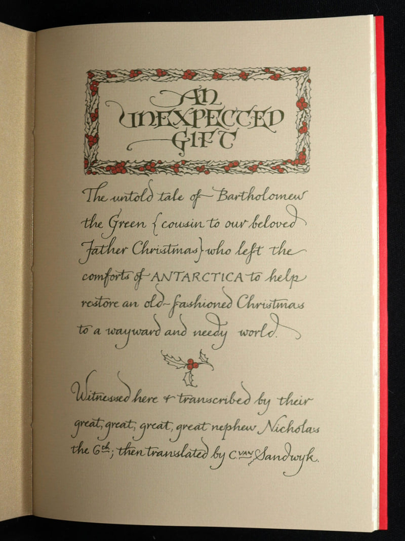 2013 Rare 1stED - An Unexpected Gift, A Christmas Tale by Charles van Sandwyk