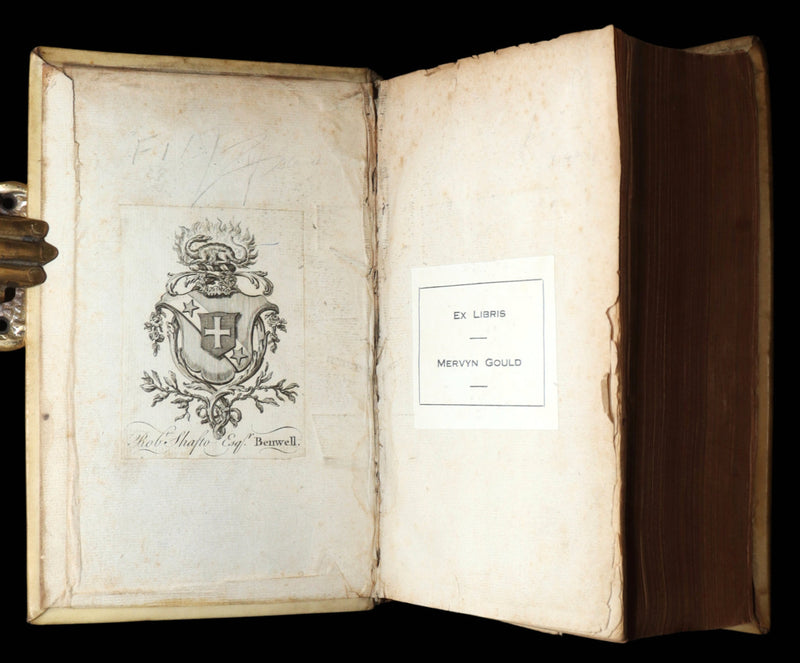 1722 Rare Latin Vellum Book - Florus' Roman History with Map of the Roman Empire