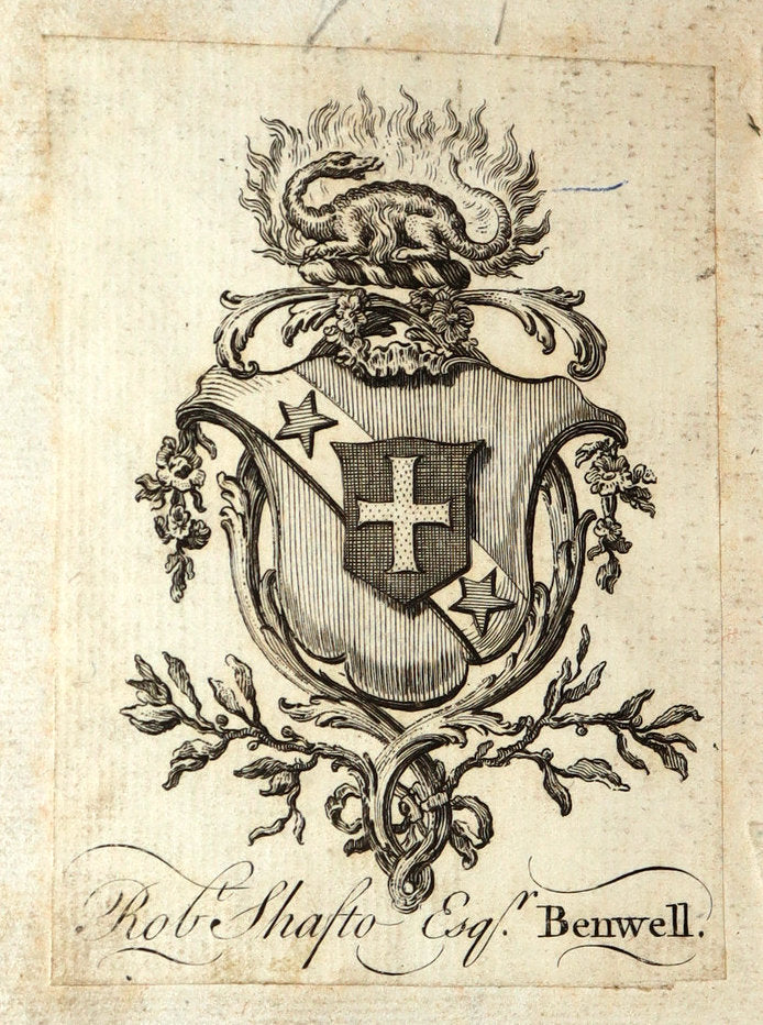 1722 Rare Latin Vellum Book - Florus' Roman History with Map of the Roman Empire