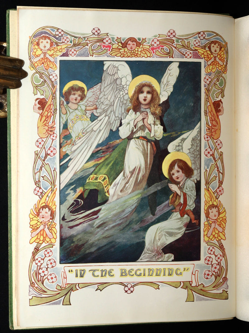 1913 Rare Book - In the Beginning, Genesis, Illustrated by Charles Robinson