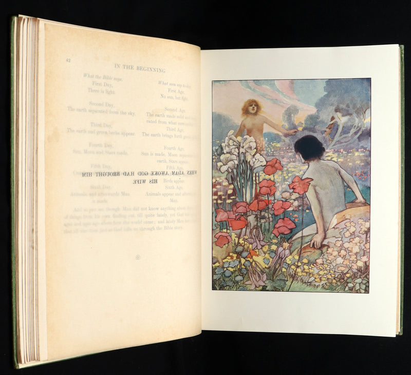 1913 Rare Book - In the Beginning, Genesis, Illustrated by Charles Robinson