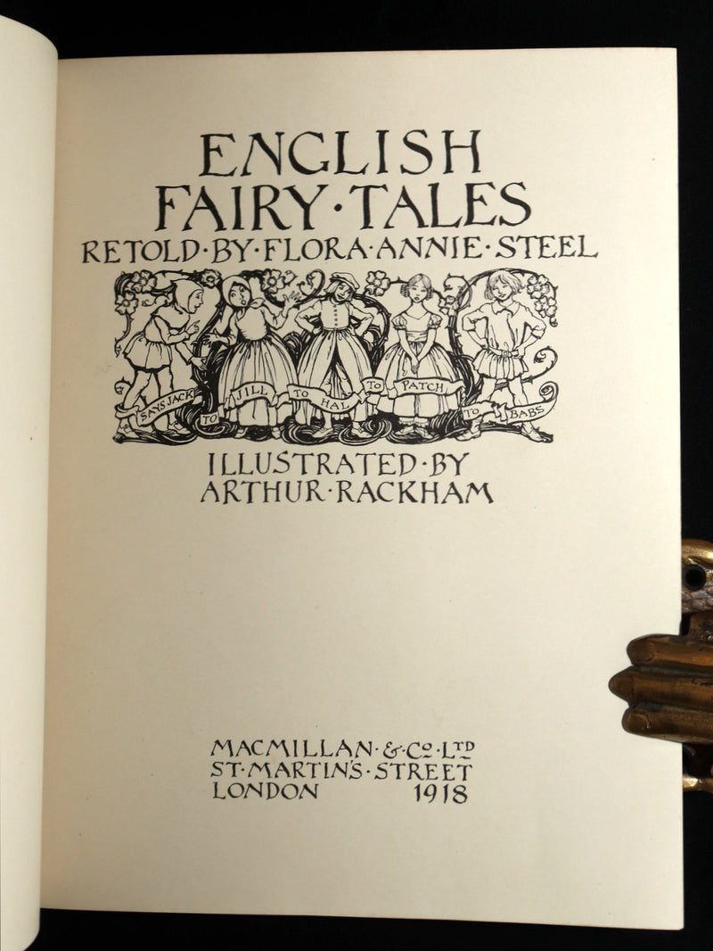 1918 Rare First Edition - English Fairy Tales illustrated by Arthur Rackham