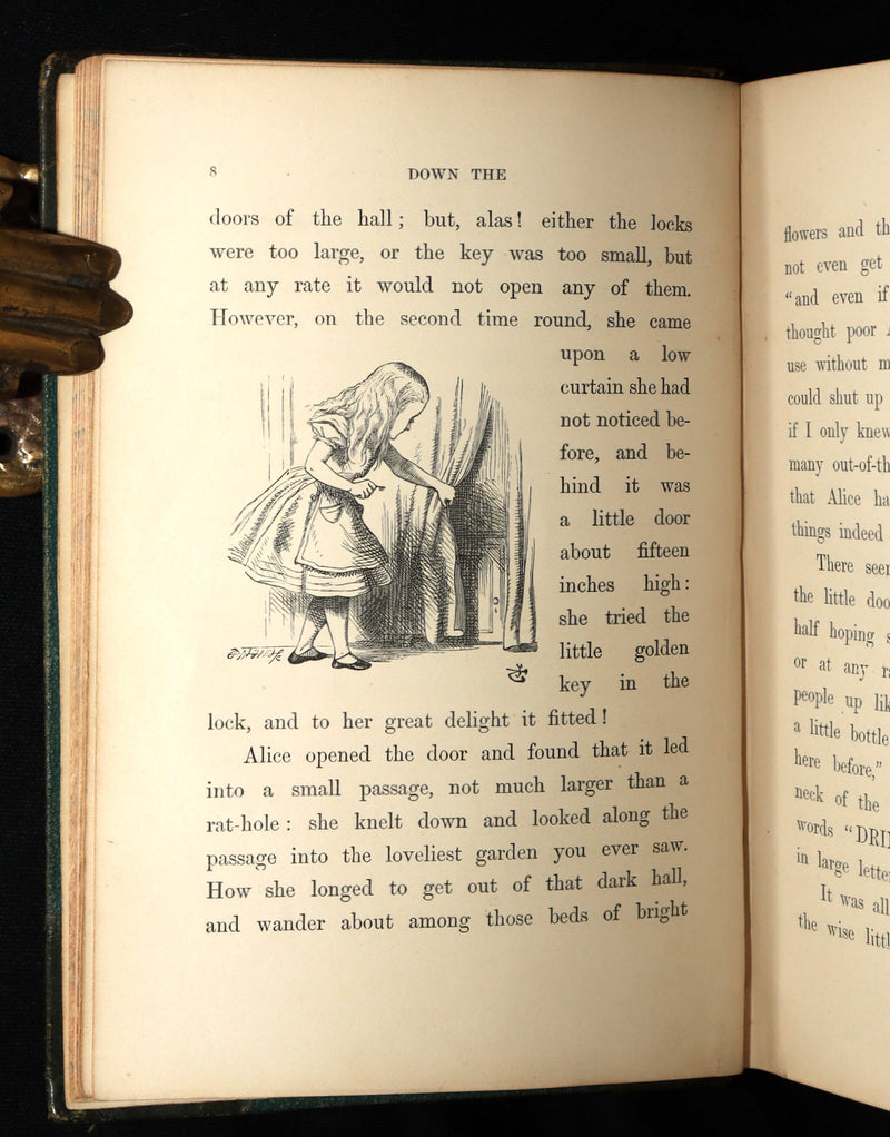 1872 Rare Early Edition - Alice's Adventures in Wonderland by Lewis Carroll
