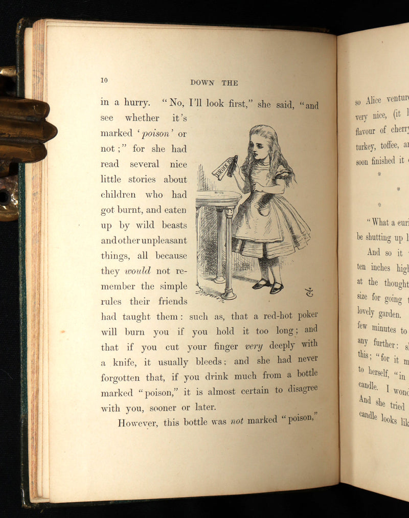 1872 Rare Early Edition - Alice's Adventures in Wonderland by Lewis Carroll