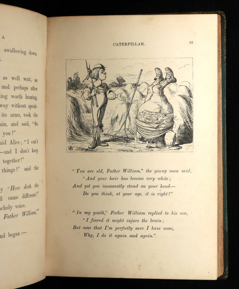 1872 Rare Early Edition - Alice's Adventures in Wonderland by Lewis Carroll