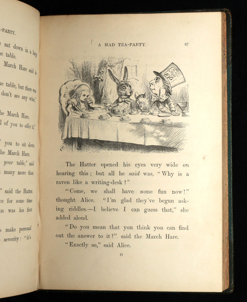 1872 Rare Early Edition - Alice's Adventures in Wonderland by Lewis Carroll