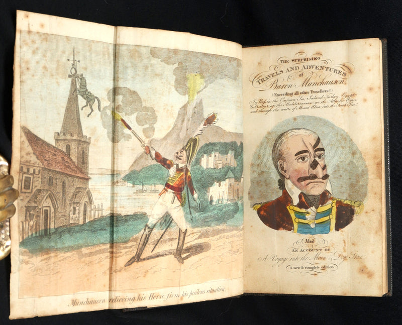 1826 Scarce Edition - Baron Munchausen with Hand-Coloured Illustrations