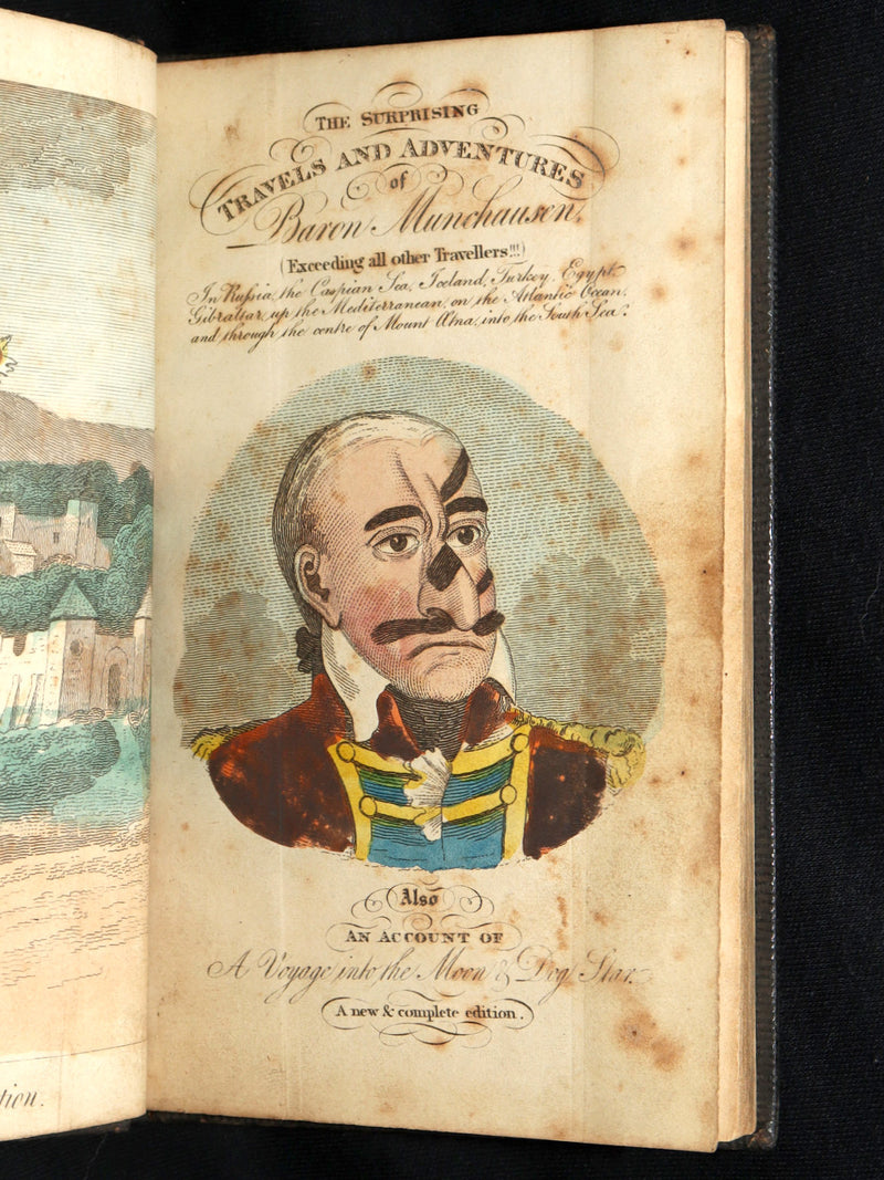 1826 Scarce Edition - Baron Munchausen with Hand-Coloured Illustrations