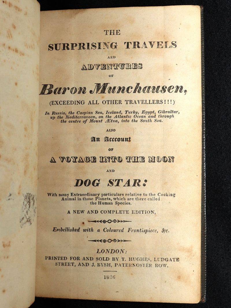 1826 Scarce Edition - Baron Munchausen with Hand-Coloured Illustrations