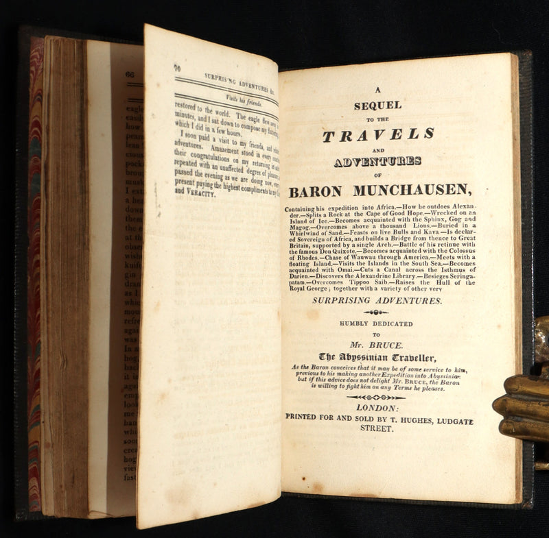 1826 Scarce Edition - Baron Munchausen with Hand-Coloured Illustrations