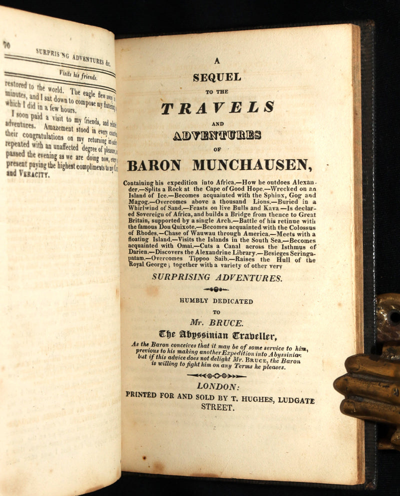 1826 Scarce Edition - Baron Munchausen with Hand-Coloured Illustrations