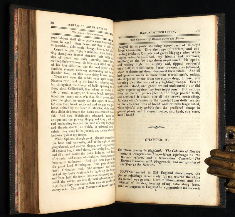 1826 Scarce Edition - Baron Munchausen with Hand-Coloured Illustrations
